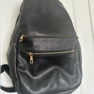 Fawn Design Black Leather Backpack
